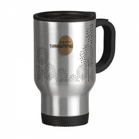 

Thanksgiving Day Turkey Watercolor Pattern Travel Mug Flip Lid Stainless Steel Cup Car Tumbler Thermos