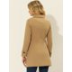 thumbnail image 4 of Abrigo Largo De Invierno Con Cuello Peter Pan Allegra K para Mujer Caqui S, 4 of 5