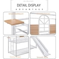 thumbnail image 3 of Bellemave Bunk Bed with Slide, Metal Twin Over Twin House Bunk Bed Frame with Ladder, Floor Kids Bunk Beds for Kids Boys Girls Teens (White), 3 of 8