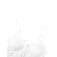 thumbnail image 5 of Qiylii Women Tummy Control Tops, Lace Embroidery Low-Cut Sleeveless Bandage Crop Tops for Ladies, S/M/L, 5 of 9