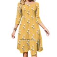 thumbnail image 3 of Coton Lapins Nœud Cœur Robe Évasée Design Mode Grande Taille Robe Ample Coton Plante Nature Animal Lapin, 3 of 5