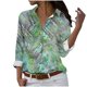 thumbnail image 2 of Fiudx Ofertas y Liquidaciones Camisa con Botones de Solapa Estampada de Serie Informal Regular de Manga Larga para Mujer, 2 of 5
