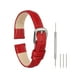 thumbnail image 1 of Correas de reloj de cuero Uxcell para hombres y mujeres, correa de reloj de liberación rápida de 12 mm con patrón de cocodrilo, correa de cuero plana y delgada elegante con herramientas, roja, 1 of 7