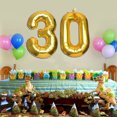 thumbnail image 6 of Stri 40 Inch Gold Number 30th Balloon Party Festival Decorations Birthday Anniversary Jumbo Foil Balloons Party Supplies Photo Props, 6 of 6