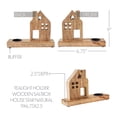 thumbnail image 2 of Tealight Holder Wooden Saltbox House w/Star Natural 9x6.75x2.5, 2 of 3