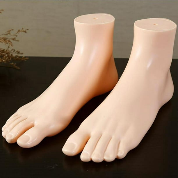 Un par de maniquíes para adultos, tobillo izquierdo y derecho, , calcetines para pies, accesorios de exhibición para cadena de media corta, , Normal Yotijar pie de maniquí