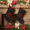 thumbnail image 6 of Rateoe Roses Print Christmas Stockings,18 Inch Large Christmas Stockings Decoration Ornaments for Holiday Home Fireplace Indoors, 6 of 8