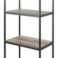 thumbnail image 3 of August Light Brown 75 In. Shelf Etagere Bookcase Media Center with Metal Frame, 3 of 3