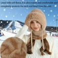 thumbnail image 5 of 3 in 1 Beanie Hat for Women with Scarf and Face Mask - Warm Windproof Knit Winter Hat Set for Skiing Hiking Commuting Outdoor Activities, 5 of 7
