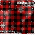 thumbnail image 4 of Renaiss 42 x 63 Inch Red Black Buffalo Plaid Bedroom Curtains Snowflakes Pattern Christmas Decorative Curtains for Living Room Winter Party Window Treatment Gingham Restaurant Drapes 2 Panels, 4 of 8