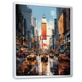 thumbnail image 2 of Designart "New York City Yellow and Grey" Cityscapes Floater Framed Wall Art Living Room, 2 of 7