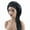 Black, variant on Large Satin Silk Hair Bonnet with Tie Band Adjustable Hair Wrap, Black