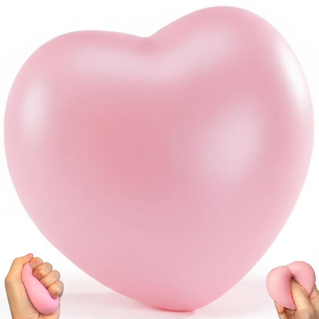 Juguete antiestrés squishy Soti corazón rosa