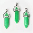 thumbnail image 2 of HOOUN Natural Stone 100pcs Malaysian Jade Pendants Hexagonal Pillar Pendulum Necklaces, 2 of 4