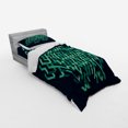 thumbnail image 3 of Ambesonne Geometric Bedding Set 4 Pcs, Ombre Maze Lines, Queen, Green and Blue, 3 of 3