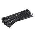 thumbnail image 4 of Bridas de cable reutilizables Uxcell, bridas de cable flexibles, envolturas de bridas de nylon 7.87" x 0.19" negras 50Pcs, 4 of 5