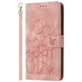 thumbnail image 2 of Leather For Samsung Galaxy A34 5G Case Tulip Embossed 5-card  Flip Wallet Leather Case with Card Holder Magnetic Closure  Phone Cases Cover,Pink,For Galaxy A34 5G, 2 of 7