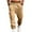 Camel, variant on Men’s Casual Drawstring Waist Cargo Jogger Pants with Side Pockets and Elastic Cuffs Athletic Fit Track Bottoms