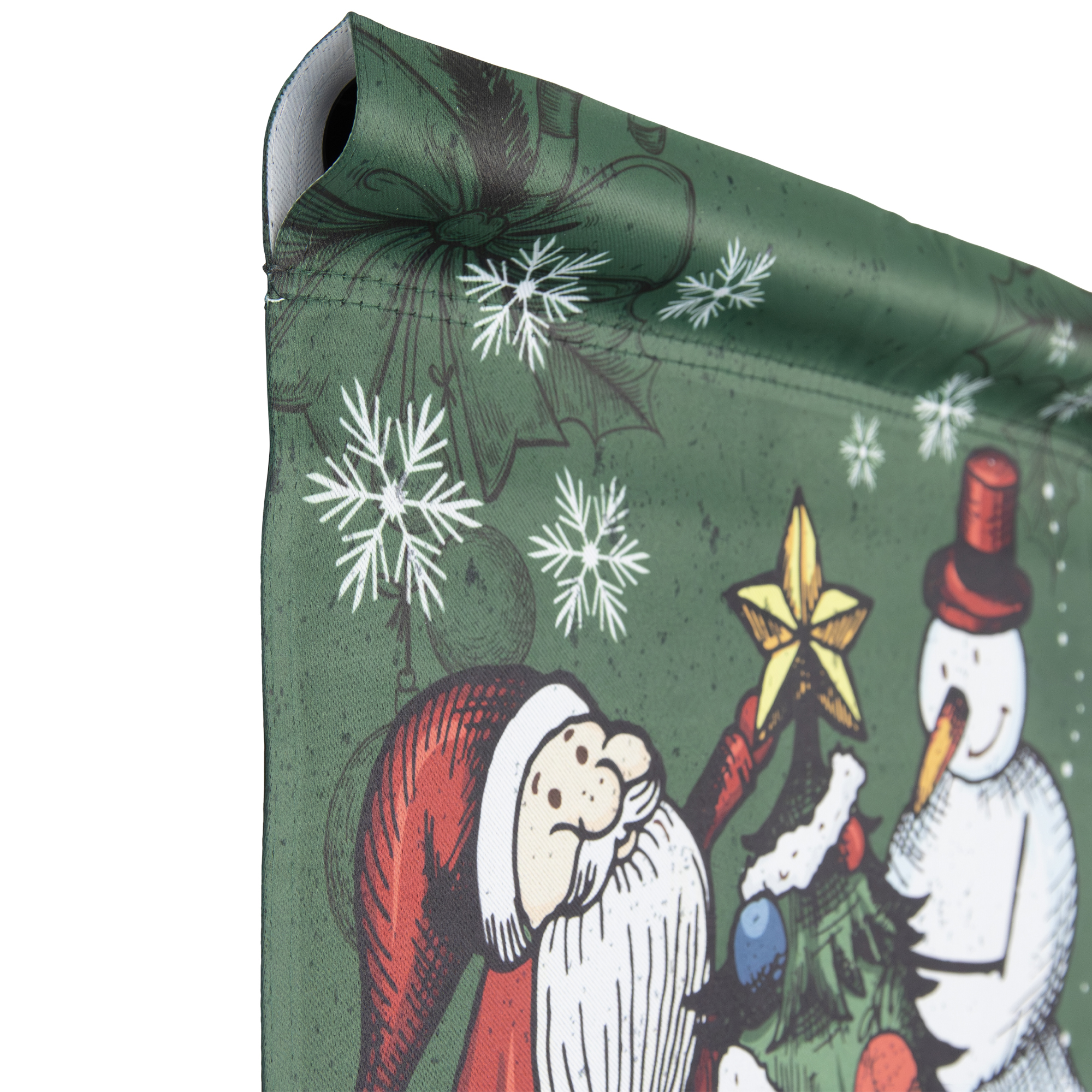 Merry Christmas Santa and a Snowman Garden Flag 12.5" x 18"