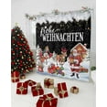 thumbnail image 5 of Black Christmas Shower Curtain, Santa Snowman Snowflake Gifts Elk Waterproof Fabric Shower Curtains with 12 Hooks, Bathroom Curtain Set for Bathroom Accessories Decor, 36 x 72 Inches, 5 of 9