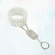 thumbnail image 2 of EeaseMX Pulsera de perlas y diamantes de imitación artificiales para mujer, estilo vintage, con cadena elástica (plata), 2 of 7