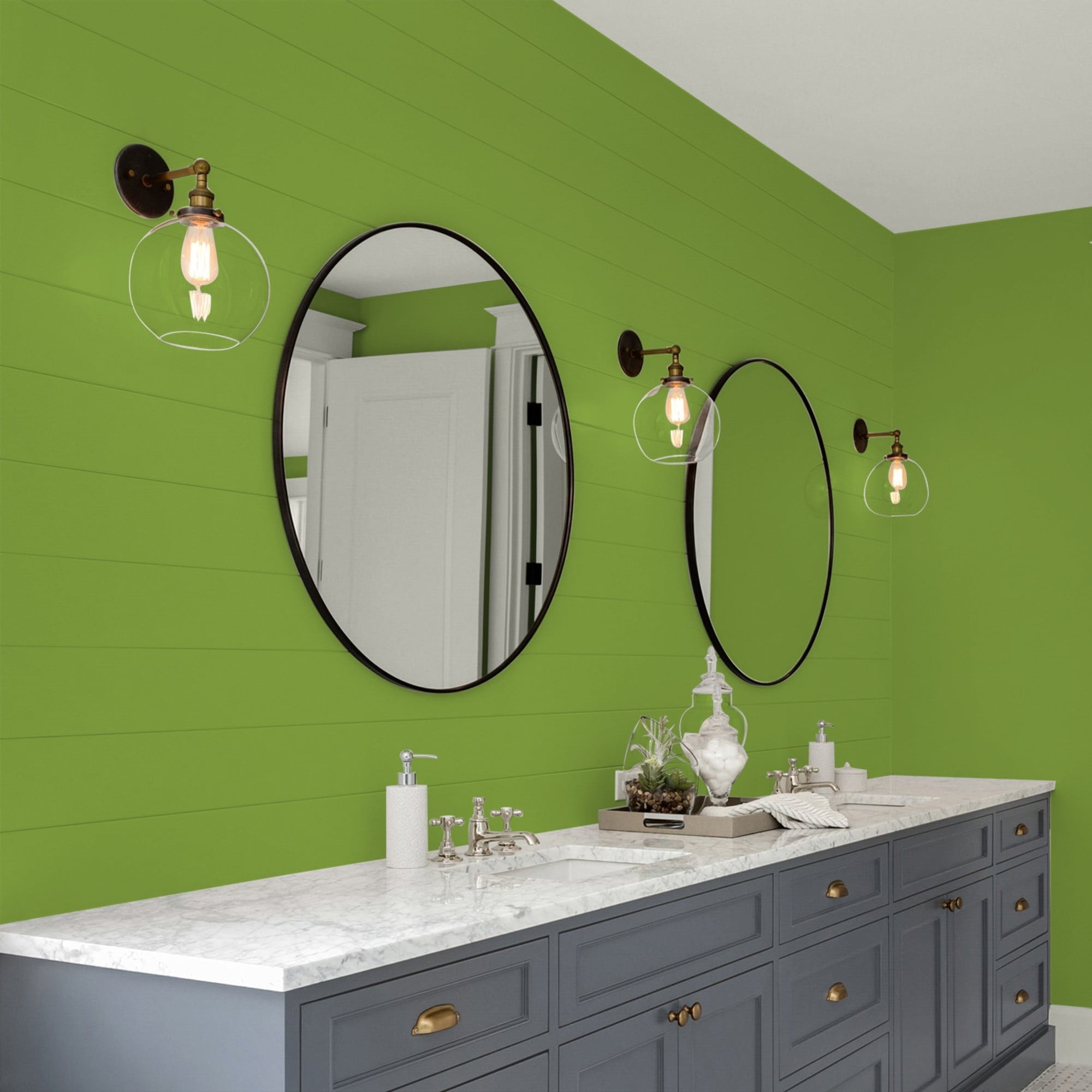 Glidden HEP Antique Moss / Green, Eggshell Interior Paint with Primer, 1 Quart