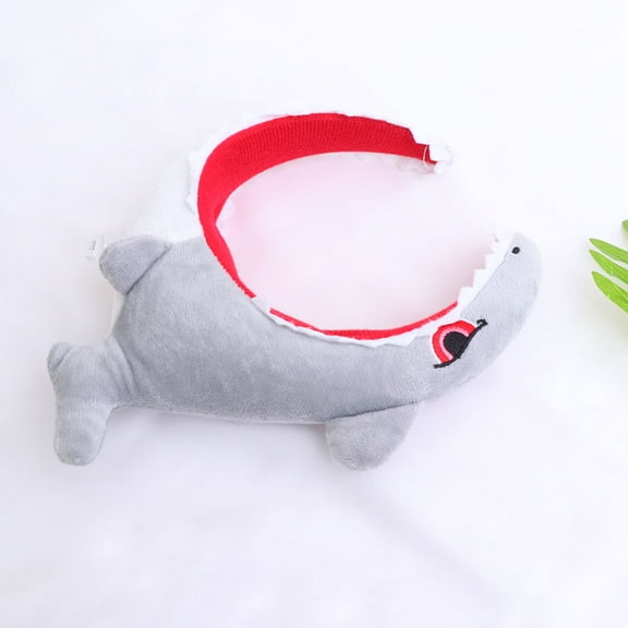 FOMIYES 1Set Dinosaur Shark Hair Plush Doll Head Headbands Cute Animal Headband Ears for Toddler Girl Hair Accessories