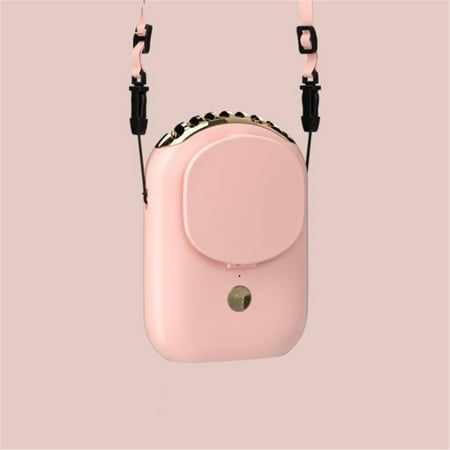 

WMYBD Fans USB Rechargeable Hanging N eck Fan With Vanity Mirror Desktop Fan