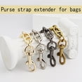 thumbnail image 3 of 2pcs Purse Strap Extender Bag Extender Chain for Shoulder Bag Metal Chain Strap Extender Replacement Bag Extender Accessory, 3 of 5