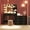 Black, variant on Yeshouse 1 Piece Modern Vanity Table Set with Mirror, Lights, 8 Drawers and 2 Shelves, White