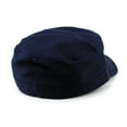 thumbnail image 4 of NYFASHION101 Fashionable Solid Color Unisex Fitted Army Military Cadet Cap, Navy, S, 4 of 4