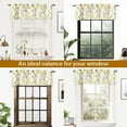 thumbnail image 3 of DriftAway Leah Abstract Floral Blossom Ink Painting Window Curtain Valance Rod Pocket 52" Wx 14"L+2" Header Golden Yellow Gray 1 Pack, 3 of 8
