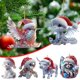 thumbnail image 1 of Fiudx Llavero de Cristal de Diamante, Colgante de Acrílico Brillante, Diseño Único de Gorro de Papá Noel, Brillante Decoración Navideña, Ideal para El Hogar o El Coche, Duradero y de Alta Calidad, In, 1 of 6