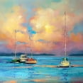 thumbnail image 2 of Bruniany, Kasia 12x12 White Modern Wood Framed Museum Art Print Titled - After The Sailing Day, 2 of 4