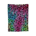 thumbnail image 7 of DouZhe Ultra-Soft Micro Fleece Lightweight Flannel Bed Blanket, Rainbow Animal Texture Print Cozy Warm Throw Blankets, 50"x40", 7 of 7