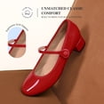 thumbnail image 6 of DREAM PAIRS Women's Mary Jane Chunky Low Heels Comfortable Slip on Dress Shoes for Women Closed Round Toe Casual Cute Work Pumps Flats Shoes, 6 of 8