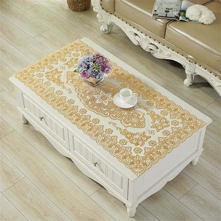 

Waterproof Tablecloth 60x100CM Embroidered Tablecloth Elegant Lace Table Mat