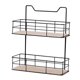 thumbnail image 4 of Estante de almacenamiento de hierro BLESIY Soporte de pared de 2 niveles negro, 4 of 8