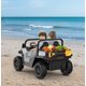 thumbnail image 2 of QinaQin Camión de volteo eléctrico infantil de 24V para 2 pasajeros, tracción 4WD, control remoto, caja basculante eléctrica, pala, luces LED y música, hasta 5 MPH, 2 of 8