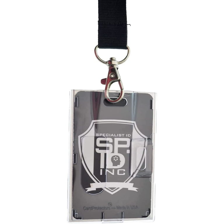 ID badge holder double sided with two slider 