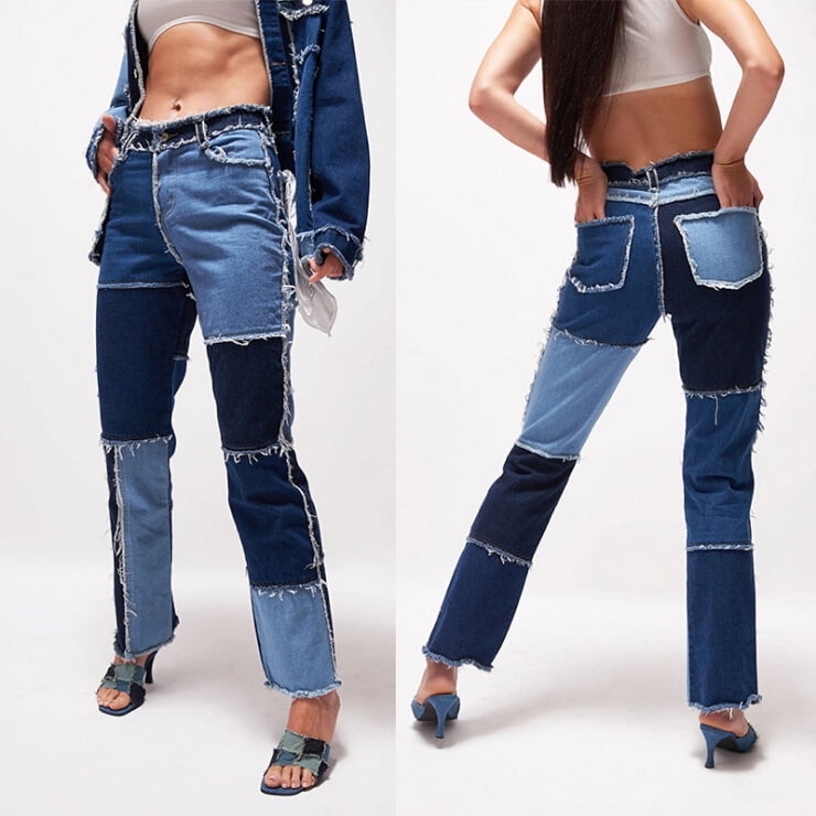 color block jeans