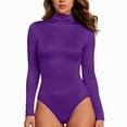 thumbnail image 3 of Women's High Neck Slim Fit Shapewear Bodysuit Seamless Comfort Underwear for Daily Wear, 3 of 6