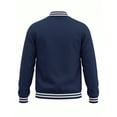 thumbnail image 6 of CCRFTGI Jackets for men Casual Letterman Bomber Jacket Windbreaker Lightweight Varsity Baseball Jacket Coat Navy S, 6 of 6