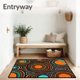 thumbnail image 3 of ODIKA 6'x9' Machine Washable Non-Slip Area Rug, Planetary System Astronomical Design Floor High Traffic Rug, Orange, 576303, 3 of 7