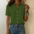 thumbnail image 2 of Horkkom Button Down Shirts for Women Summer Linen Short Sleeve Tops Dress Business Work Casual Tops XL, 2 of 10