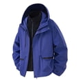 thumbnail image 4 of Tiweut Men's Leisure Windbreaker Jackets Mens Lightweight Outdoor Sports Hiking Long Sleeve Hooded Raincoat Windproof Breathable Softshell Coat Regular Blouses Blue,2XL, 4 of 9