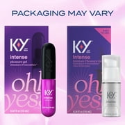 K-Y Intense Pleasure Gel, Personal Lubricant and Massage Gel, Water-Based Formula, Safe to Use with Natural Rubber Latex and Polyisoprene Condoms, For Men, Women and Couples, 0.34 FL OZ, 3 Pack