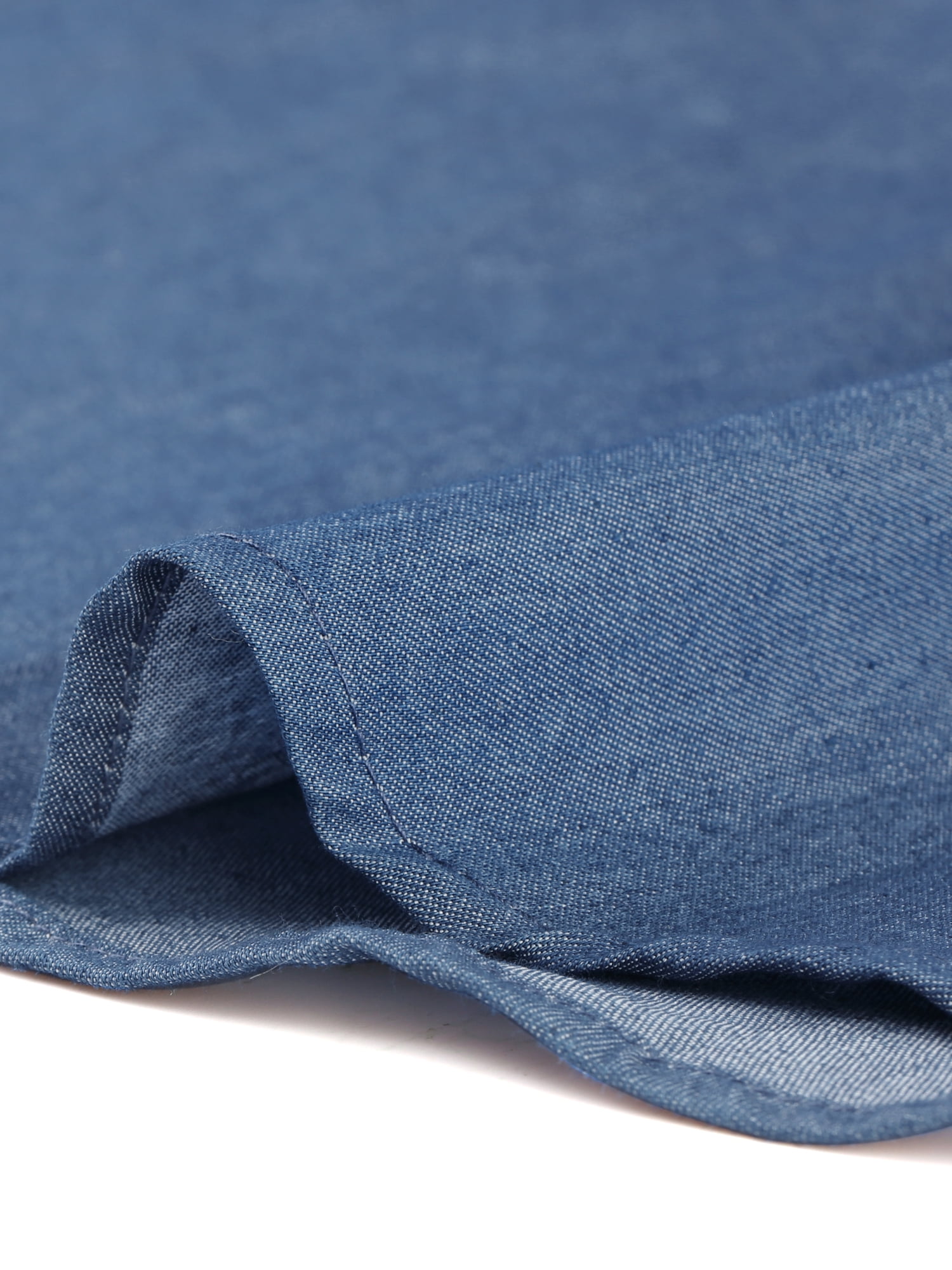 DARING DIVA Sleeveless Lapel Chambray Tunic Denim Shirt M Blue