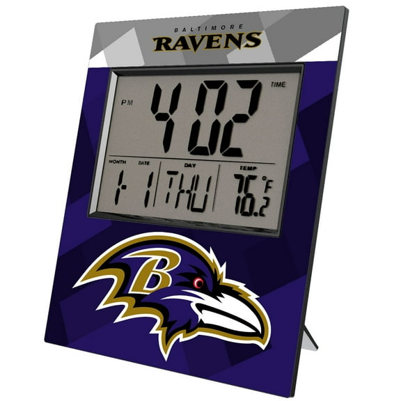 Keyscaper Baltimore Ravens Color Block Digital Desk Clock