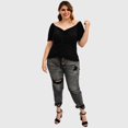 thumbnail image 4 of Blusa talla extra (jareta ajustable), modelo 1727 (Negro) negro 40 Roman Fashion Blusa extra 1727, 4 of 5
